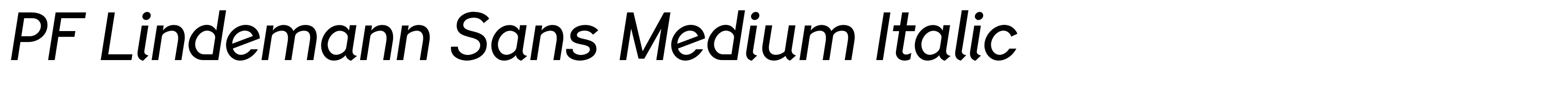 PF Lindemann Sans Medium Italic